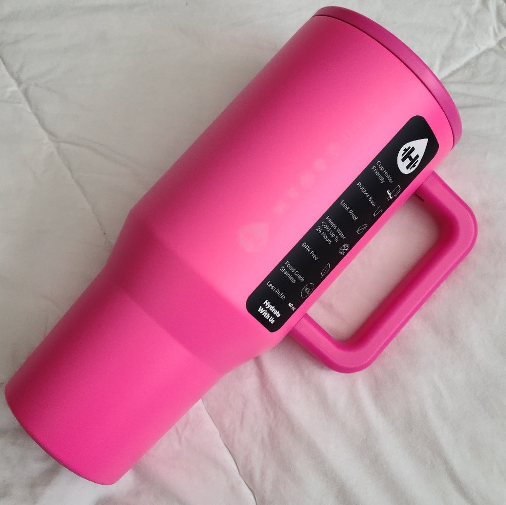 Neon Pink Hydrojug Traveler 40oz